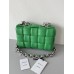 BV  Cassette Chain Padded Cassette Green Silver Buckle Medium 26 Size: 26x18x6cm Full Leather
