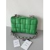 BOTTEGA VENETA Cassette Chain Padded Cassette Green Silver Buckle Medium 26 Size: 26x18x6cm Full Leather