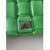 BV  Cassette Chain Padded Cassette Green Silver Buckle Medium 26 Size: 26x18x6cm Full Leather