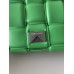 BOTTEGA VENETA Cassette Chain Padded Cassette Green Silver Buckle Medium 26 Size: 26x18x6cm Full Leather