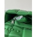 BOTTEGA VENETA Cassette Chain Padded Cassette Green Silver Buckle Medium 26 Size: 26x18x6cm Full Leather