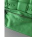BV  Cassette Chain Padded Cassette Green Silver Buckle Medium 26 Size: 26x18x6cm Full Leather