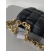 BV  Cassette Chain Padded Cassette Black Gold Buckle Medium 26 Size: 26x18x6cm Full Leather