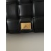 BV  Cassette Chain Padded Cassette Black Gold Buckle Medium 26 Size: 26x18x6cm Full Leather