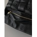 BV  Cassette Chain Padded Cassette Black Gold Buckle Medium 26 Size: 26x18x6cm Full Leather