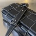 BV  Cassette 23 Medium Black Contrast Stitching 23x15x5cm Full Leather
