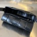 BV  Cassette 23 Medium Black Contrast Stitching 23x15x5cm Full Leather