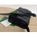 BV  Cassette 23 Medium Black Green Clasp 23x15x5cm Full Leather