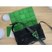 BV  Cassette 23 Medium Black Green Clasp 23x15x5cm Full Leather