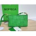 BV  Cassette 23 Medium Green with Metal 23x15x5cm Full Leather