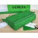 BV  Cassette 23 Medium Green with Metal 23x15x5cm Full Leather
