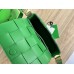 BV  Cassette 23 Medium Green with Metal 23x15x5cm Full Leather