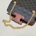 Celine Triomphe Canvas Chain Underarm Bag Gold Hardware Model: 197943 Size: 20.5x10.5x4cm