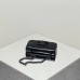 Celine Triomphe Canvas Chain Underarm Bag Embossed Black So Black Gold Hardware Model: 197943 Size: 20.5x10.5x4cm