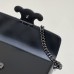 Celine Triomphe Canvas Chain Underarm Bag Embossed Black So Black Gold Hardware Model: 197943 Size: 20.5x10.5x4cm