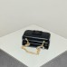 Celine Triomphe Canvas Chain Underarm Bag Embossed Black Gold Hardware Model: 197943 Size: 20.5x10.5x4cm