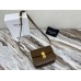 Celine Teen Box Polished Calfskin Brown Gold Hardware 18x15x6cm