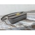 Celine Triomphe Canvas Teen Box Medium 22.5 Grey Full Leather Size: 22.5x16.5x5cm