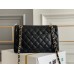 Chanel Classic Flap bag Small 23 Black with gold hardware, Caviar leather, Hass Factory leather, edge stitching, red interior.