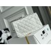 Chanel Classic Flap bag Mini 20 White with silver hardware, Caviar leather, Hass Factory leather, seamless.