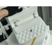 Chanel Classic Flap bag Small 23 White with silver hardware, Caviar leather, Hass Factory leather, seamless.