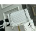 Chanel Classic Flap bag Medium 25 White with silver hardware, Caviar leather, Hass Factory leather, edge stitching.