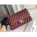 Chanel Classic Flap bag Medium 25 Red with gold hardware, Caviar leather, Hass Factory leather, edge stitching.