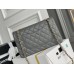 Chanel Classic Flap bag Medium 25 Gray with gold hardware, Caviar leather, Hass Factory leather, edge stitching.