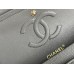 Chanel Classic Flap bag Medium 25 Gray with gold hardware, Caviar leather, Hass Factory leather, edge stitching.