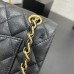 Chanel Classic Flap bag Small 23 Black with gold hardware, Caviar leather, seamless, red interior.