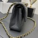 Chanel Classic Flap bag Small 23 Black with gold hardware, Caviar leather, seamless, red interior.