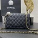 Chanel Classic Flap bag Small 23 Black with gold hardware, Caviar leather, seamless, red interior.