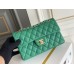 Chanel Classic Flap bag Small 23 Green with champagne gold hardware, Caviar leather, Hass Factory leather, seamless.