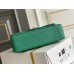 Chanel Classic Flap bag Small 23 Green with champagne gold hardware, Caviar leather, Hass Factory leather, seamless.