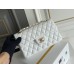Chanel Classic Flap bag Small 23 White with champagne gold hardware, Caviar leather, Hass Factory leather, seamless.