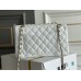 Chanel Classic Flap bag Small 23 White with champagne gold hardware, Caviar leather, Hass Factory leather, seamless.