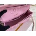 Chanel Classic Flap bag Small 23 Deep Pink with champagne gold hardware, Caviar leather, Hass Factory leather, seamless.