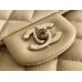 Chanel Classic Flap bag Medium 25 Beige with champagne gold hardware, Caviar leather, Hass Factory leather, seamless.
