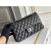 Chanel Classic Flap bag Medium 25 Black with silver hardware, Caviar leather, Hass Factory leather, seamless, black interior.