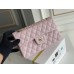 Chanel Classic Flap bag Small 23 Light Pink with champagne gold hardware, Caviar leather, Hass Factory leather, seamless.