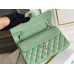 Chanel Classic Flap bag Small 23 Mint Green with champagne gold hardware, Caviar leather, Hass Factory leather, seamless.
