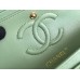 Chanel Classic Flap bag Small 23 Mint Green with champagne gold hardware, Caviar leather, Hass Factory leather, seamless.