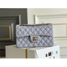 Chanel Classic Flap bag Small 23 Light Purple with champagne gold hardware, Caviar leather, Hass Factory leather, seamless.
