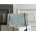 Chanel Classic Flap bag Small 23 Light Blue with champagne gold hardware, Caviar leather, Hass Factory leather, seamless.