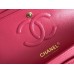 Chanel Classic Flap bag Small 23 Rose Red with champagne gold hardware, Caviar leather, Hass Factory leather, seamless.