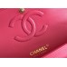 Chanel Classic Flap bag Medium 25 Rose Red with champagne gold hardware, Caviar leather, Hass Factory leather, seamless.