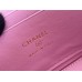 Chanel Vanity Makeup pouch 23A Black with pink interior, handle, Camellia adjustable buckle, lambskin, 17x10x8cm.