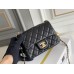 Chanel Classic Flap bag 23C 18 Gold Ball, Black with gold hardware, lambskin, Hass Factory leather, yellow interior, 18x13x7cm.