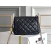 Chanel Classic Flap bag 23C 18 Gold Ball, Black with gold hardware, lambskin, Hass Factory leather, yellow interior, 18x13x7cm.