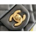 Chanel Classic Flap bag 23C 20 Gold Ball, Black with gold hardware, lambskin, Hass Factory leather, yellow interior, 20x13x7cm.